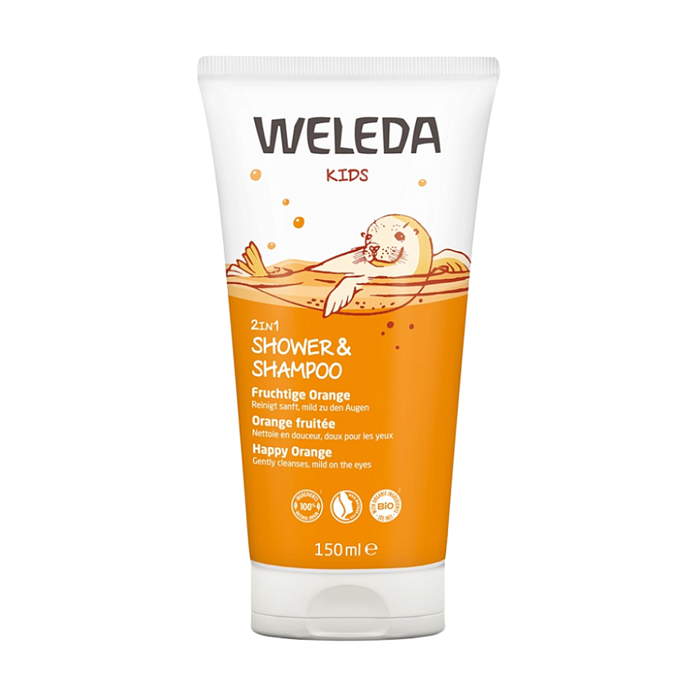 E-shop WELEDA 2v1 sprchový krém a šampón Šťastný pomaranč 150 ml