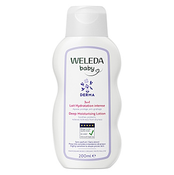 WELEDA 3v1 Derma hydratačné mlieko 200 ml (Pleťové mlieka pre deti) - Hydratačný, Hypoalergénny