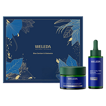 WELEDA Darčekové balenie Lifting Face Care Blue gentian & Edelweiss duo (Kozmetické balíčky) - Dermokozmetika, Spevňujúce, Rozjasňujúce, Hydratačný, Omladzujúce, Prírodné