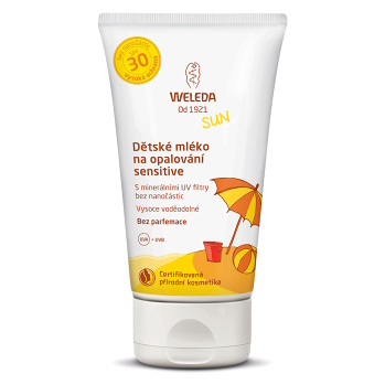 WELEDA Detské mlieko na opaľovanie SPF 30 sensitive 150 ml (Opaľovacie krémy) - Vodeodolné