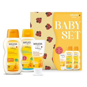 WELEDA Nechtíkový dojčenský set darčekové balenie (Mydlá a sprchové gély) - Prírodné