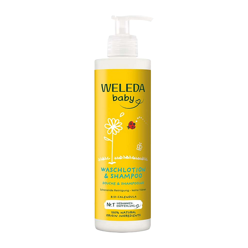WELEDA baby Nechtíkový umývací krém a šampón 400 ml (poškodený aplikátor)