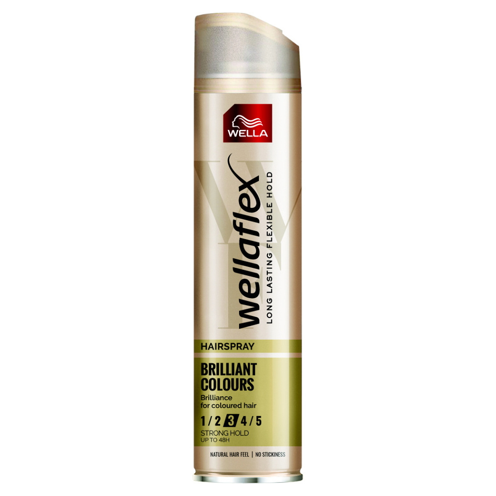 E-shop WELLAFLEX Wellaflex Brilliant Colors lak na vlasy Strong Hold 250 ml