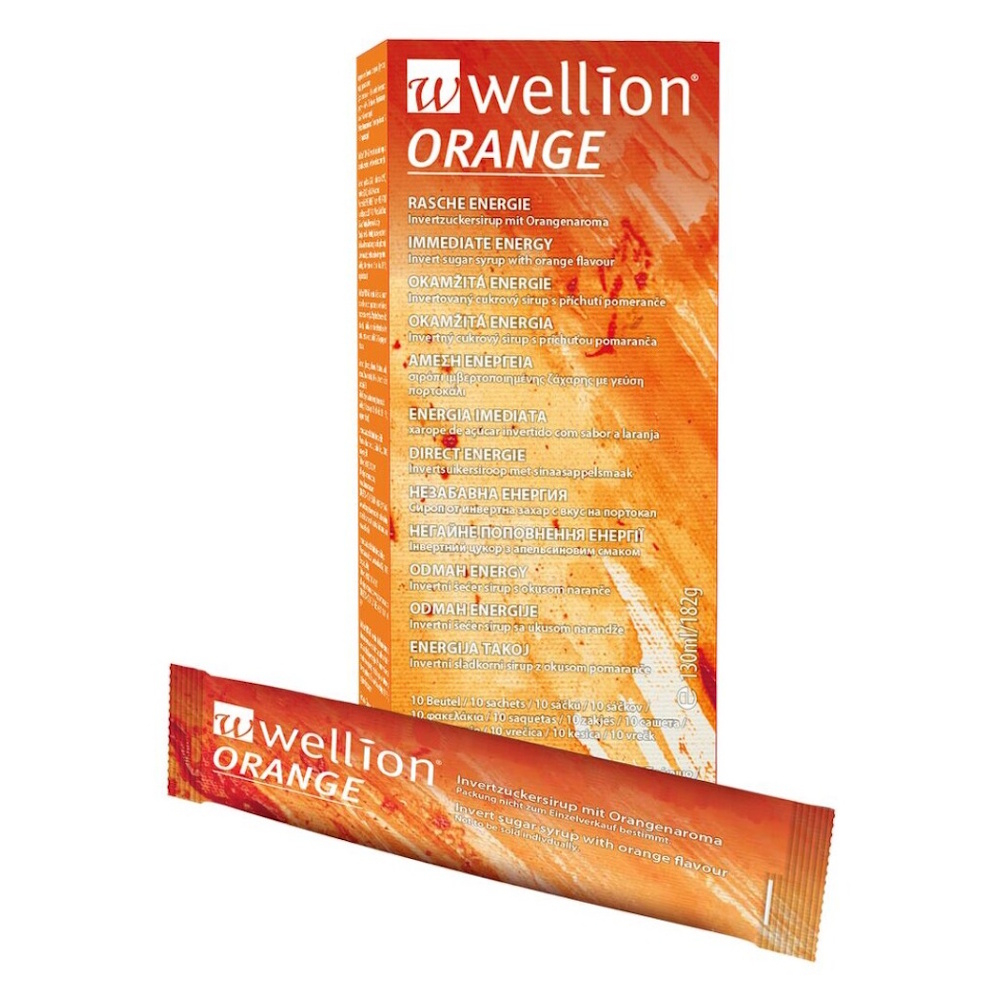WELLION Tekutý cukor pomarančový 10 x 13 ml