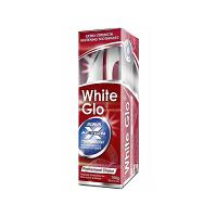 WHITE GLO Profesionálna bieliaca zubná pasta 150 g plus kefka na zuby a medzizubné kefky