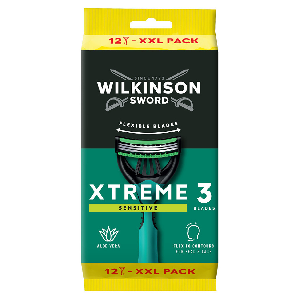 E-shop Jednorázový holicí strojek pro muže Wilkinson Xtreme3 Sensitive Comfort 12 ks