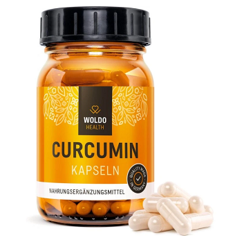 WOLDOHEALTH Kurkumín s piperínom 120 kapsúl (Trávenie) - Viaczložkové