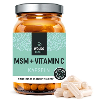 WOLDOHEALTH MSM + Vitamín C 180 kapsúl (Kosti) - Viaczložkové