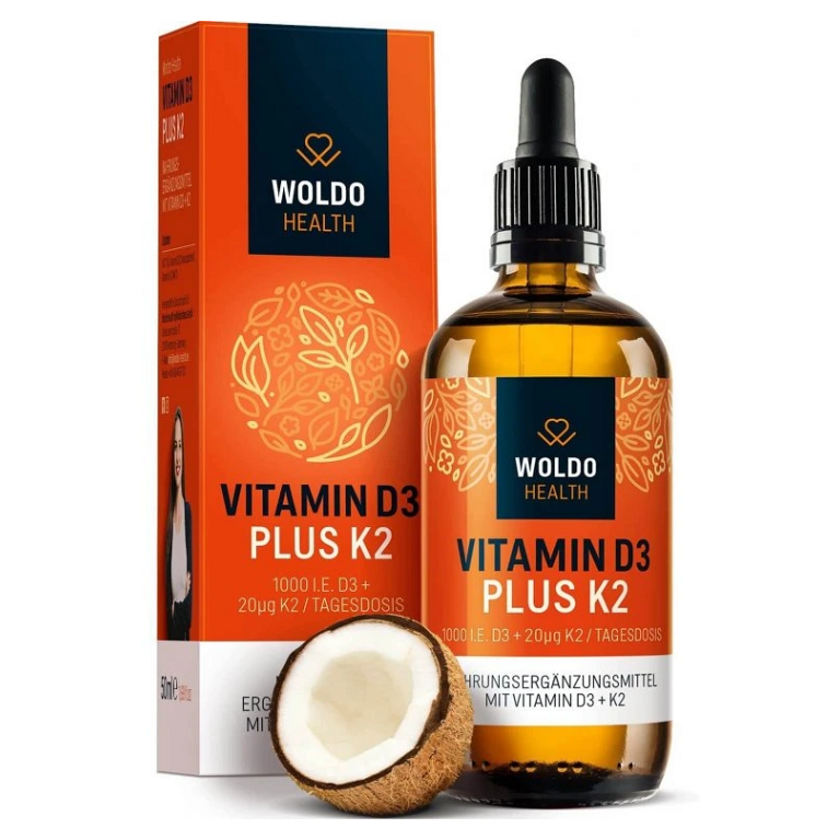 WOLDOHEALTH Vitamín D3 + K2 50 ml