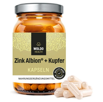 WOLDOHEALTH Zinok s meďou 90 kapsúl (Zinok) - Prírodné