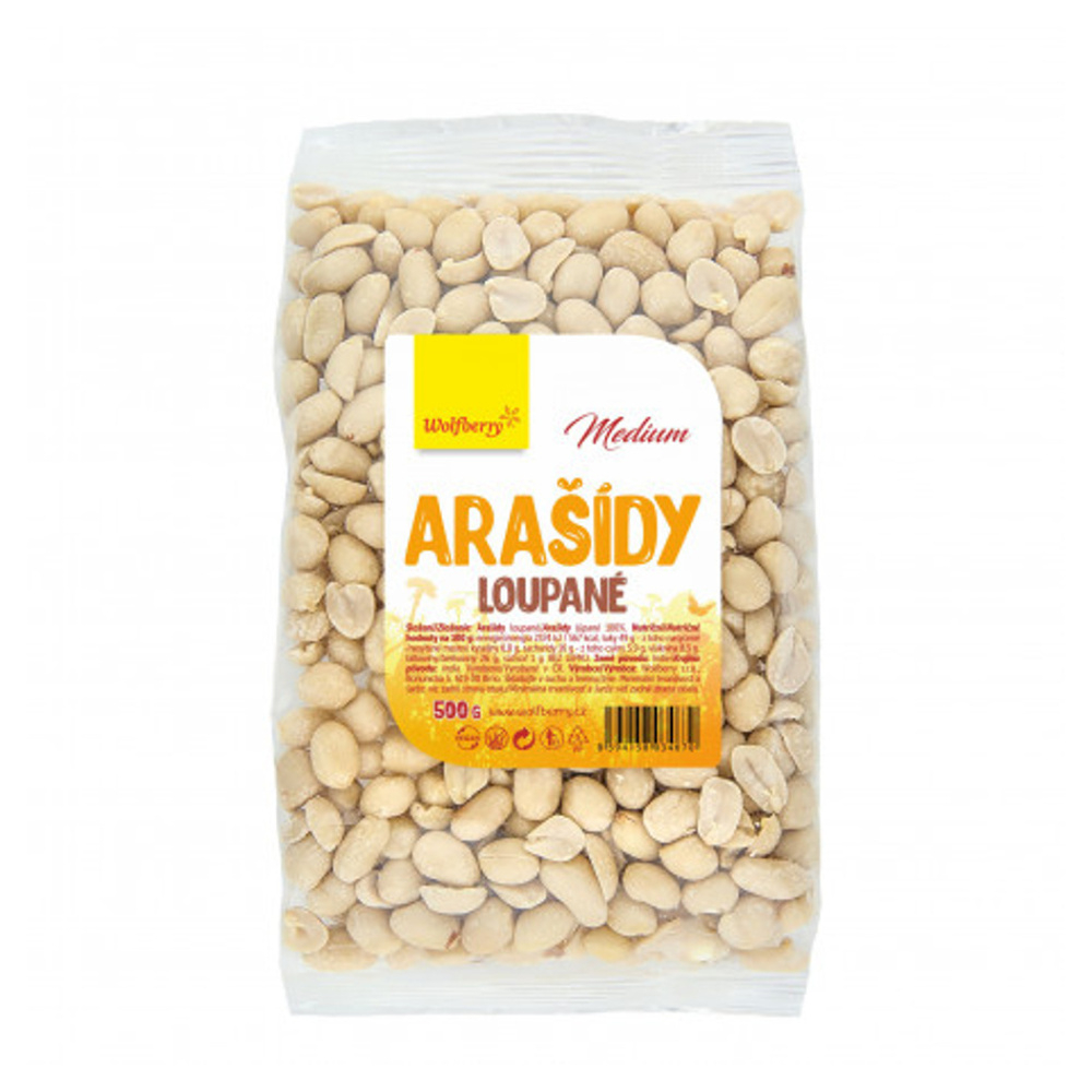 Wolfberry Arašidy lúpané orechy 500 g kúpite na Mojalekaren.sk