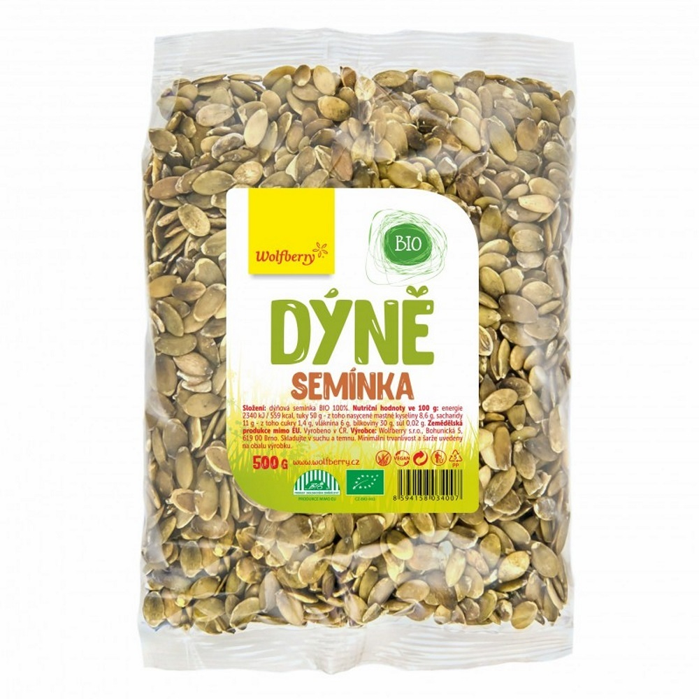 Wolfberry Tekvicové semienko lúpané BIO semienka v BIO kvalite 500 g kúpite na Mojalekaren.sk