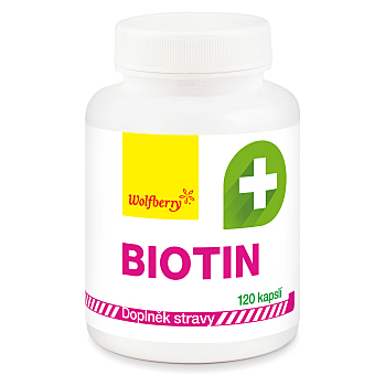 WOLFBERRY Biotín 120 kapsúl (Vitamín B7, vitamín H, biotín) - Jednozložkové