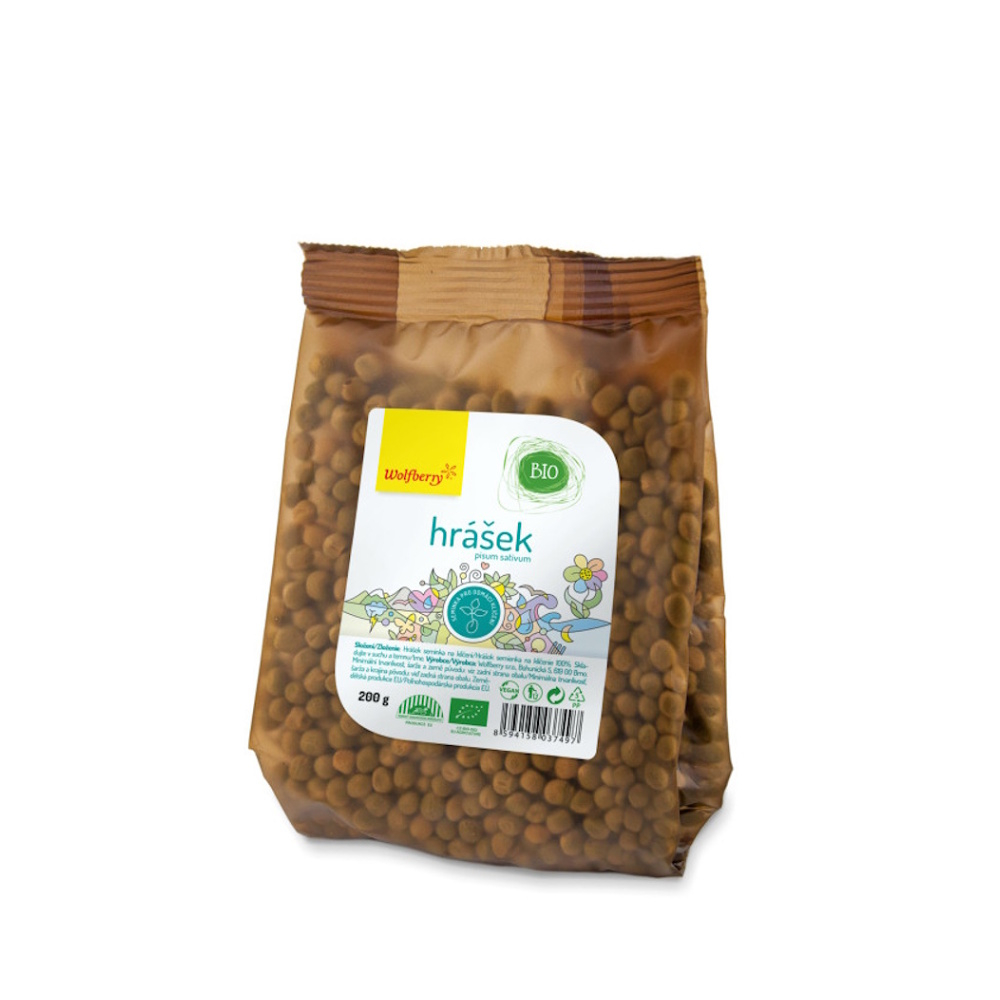 WOLFBERRY Hrášok BIO semienka na klíčenie 200 g