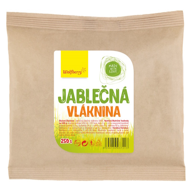 Wolfberry Jablčná vláknina vláknina v BIO kvalite 250 g kúpite na Mojalekaren.sk