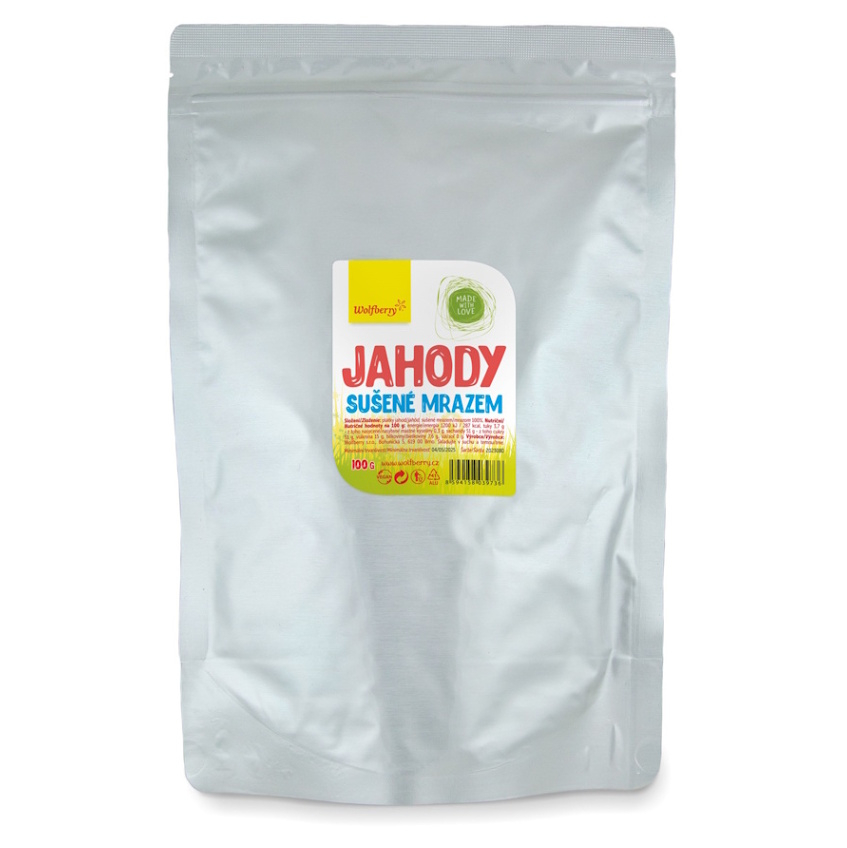Wolfberry Mrazom sušené jahody mrazom sušené ovocie 100 g kúpite na Mojalekaren.sk
