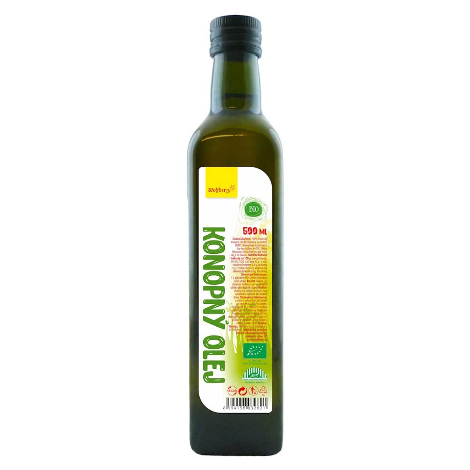 E-shop WOLFBERRY Konopný olej BIO 500 ml