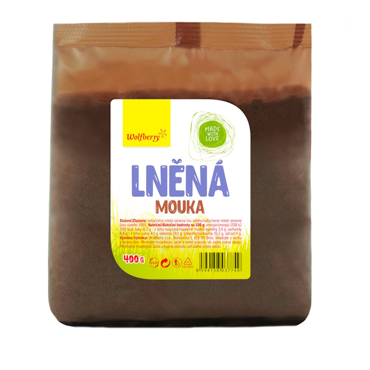 E-shop WOLFBERRY Ľanová múka 400 g