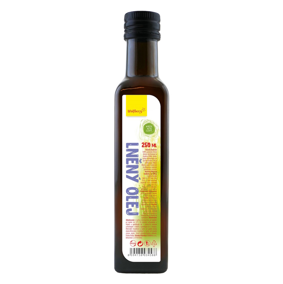 E-shop WOLFBERRY Ľanový olej 250 ml
