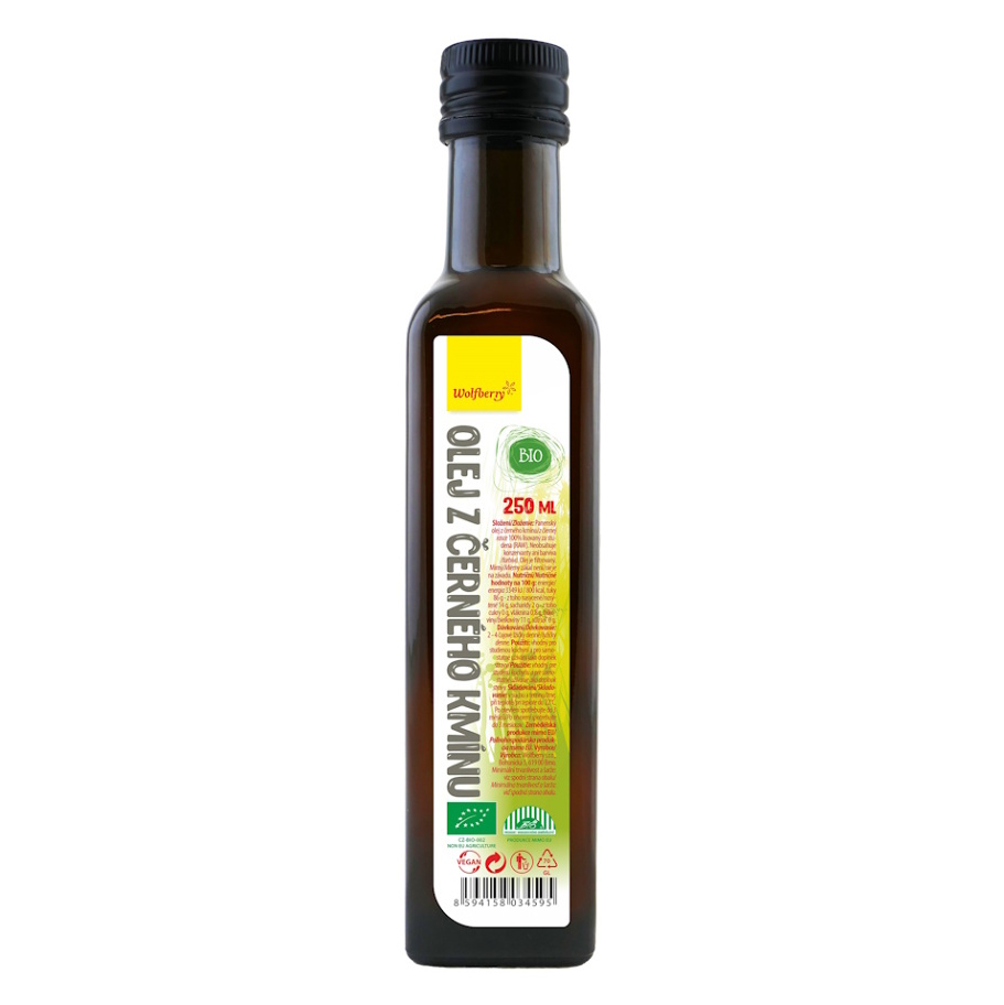 E-shop WOLFBERRY Olej z čiernej rasce BIO 250 ml