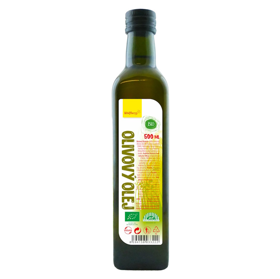 E-shop WOLFBERRY Olivový olej panenský BIO 500 ml