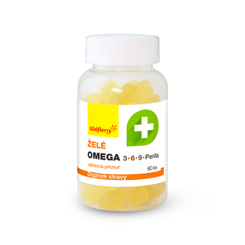 WOLFBERRY Omega 3,6,9 a perila želé s jablčnou príchuťou 60 kusov (Omega 3 a rybí olej) - Prírodné, Viaczložkové