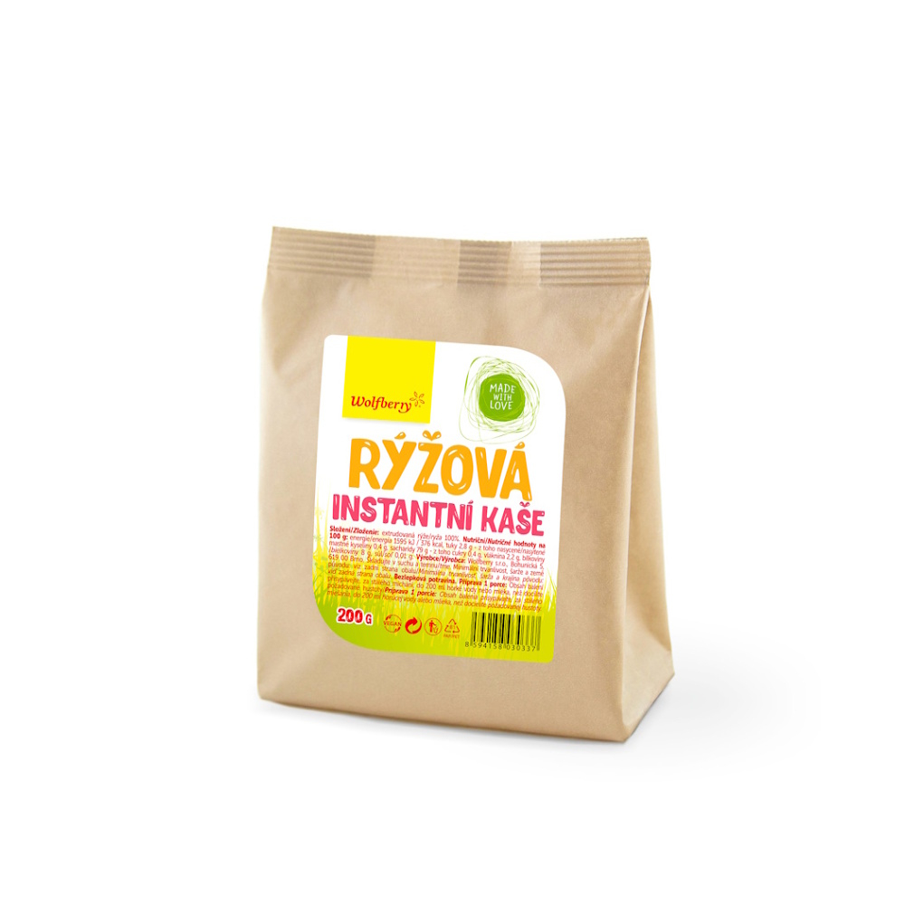 E-shop WOLFBERRY Ryžová kaša 200 g