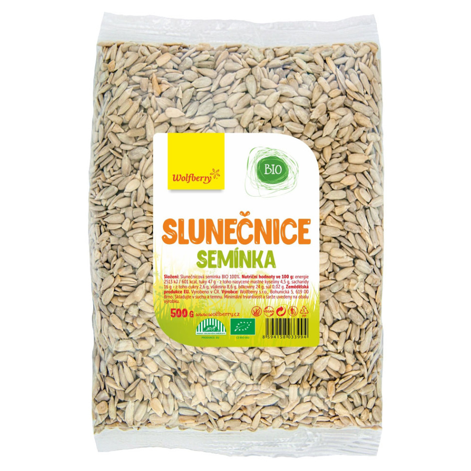 E-shop WOLFBERRY Slnečnicové semienko BIO 500 g