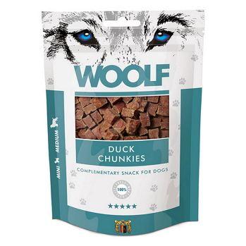WOOLF Duck chunkies pochúťka pre psov 100 g