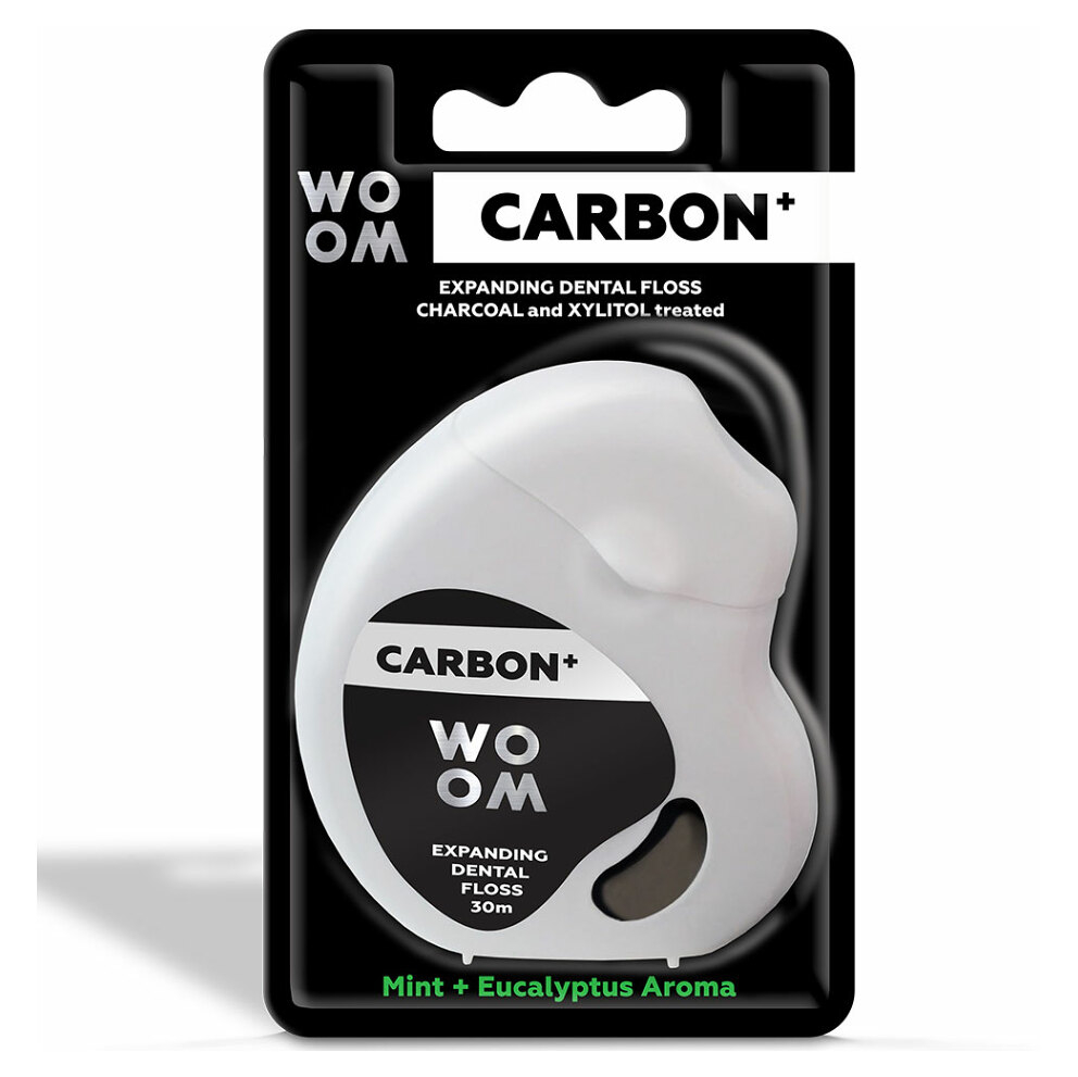 E-shop WOOM Carbon+ Expandujúca čierna zubná niť 30 m
