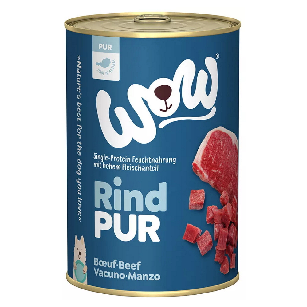 E-shop WOW Hovädzí monoproteín PUR konzerva pre psov 400 g