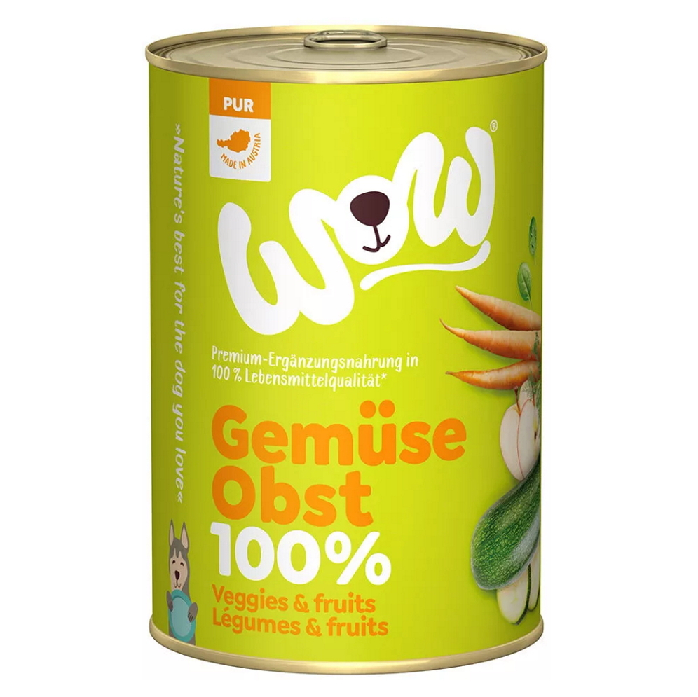 E-shop WOW Zelenina a ovocie PUR konzerva pre psov 400 g