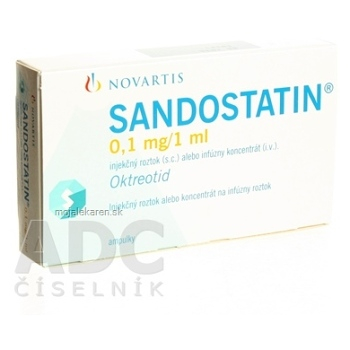 SANDOSTATIN 100 mcg/1 ml inj./inf. roztok sol ifc 100 µg/1 ml (amp.skl.) 5x1 ml (Lieky na predpis)