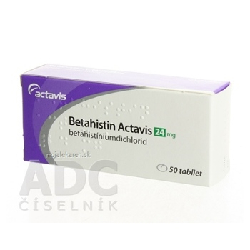 Betahistin Actavis 24 mg tbl 1x50 ks (Lieky na predpis)