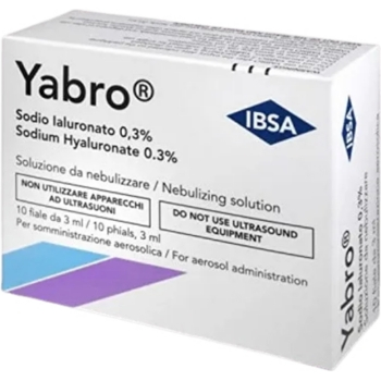 YABRO roztok na rozprašovanie s kyselinou hyalurónovou 0,3% 10 x 3 ml (Na suchý kašeľ)