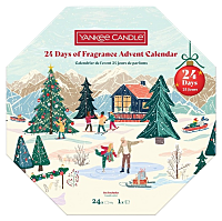 YANKEE CANDLE Adventný veniec čajových sviečok 24 kusov + svietnik