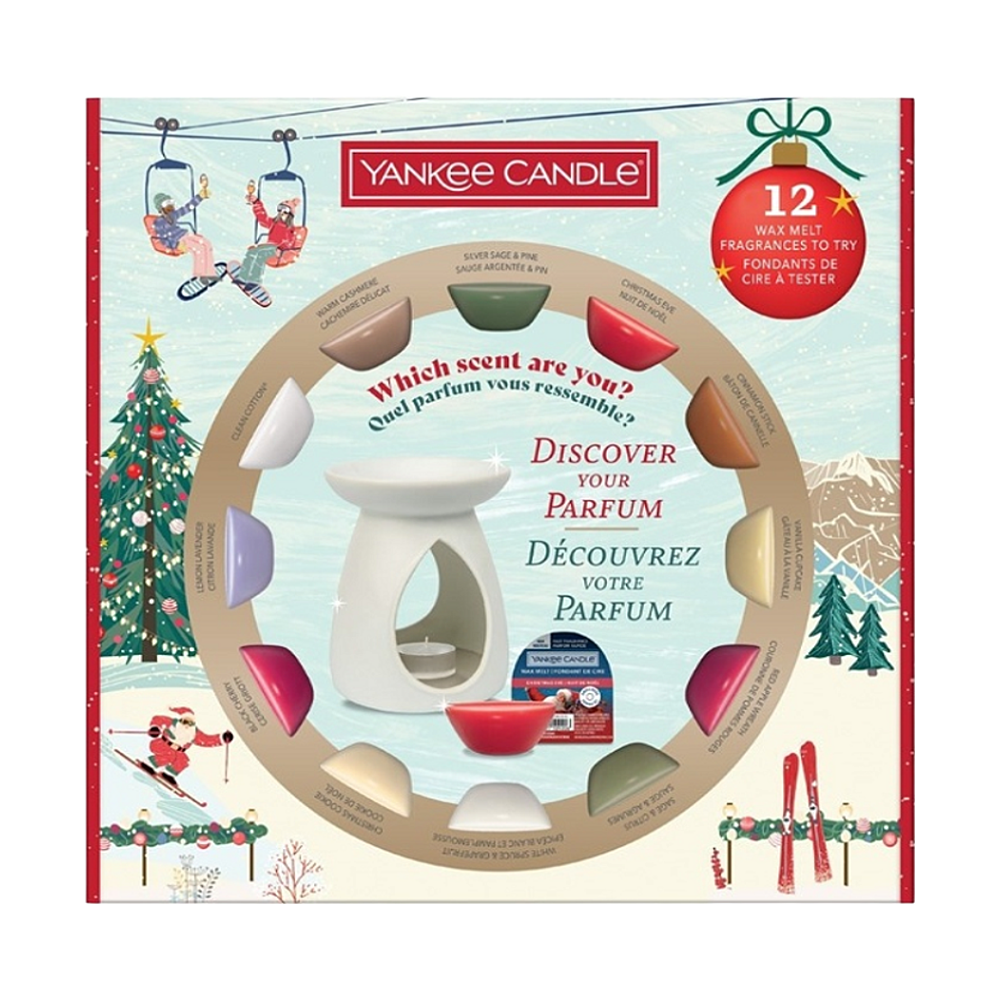 E-shop YANKEE CANDLE Vianočná darčeková sada aromalampa + vosky 12 kusov