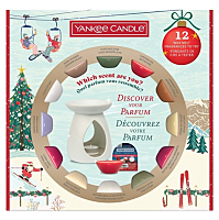 YANKEE CANDLE Vianočná darčeková sada aromalampa + vosky 12 kusov