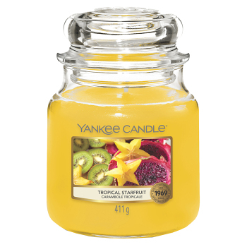 YANKEE CANDLE Classic Vonná sviečka stredná Tropical Starfruit 411 g