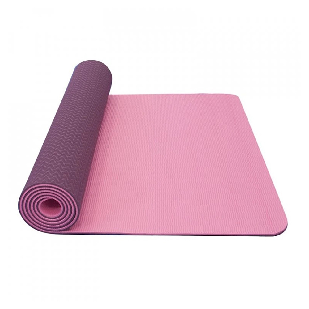 E-shop YATE Yoga mat dvojvrstvová materiál TPE ružovo fialová 0,6 cm