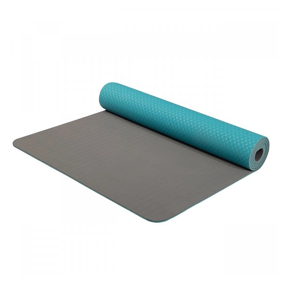 E-shop YATE Yoga mat dvojvrstvový materiál TPE tyrkys sivá 0,6 cm
