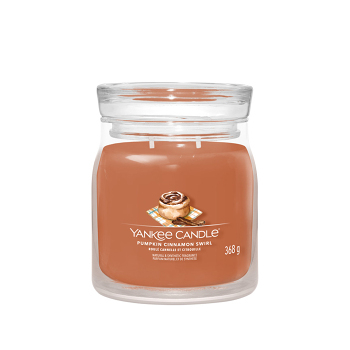 YANKEE CANDLE Signature 2 knôty Pumpkin Cinnamon Swirl sklo 368 g (Vonné sviečky) - Aromatické