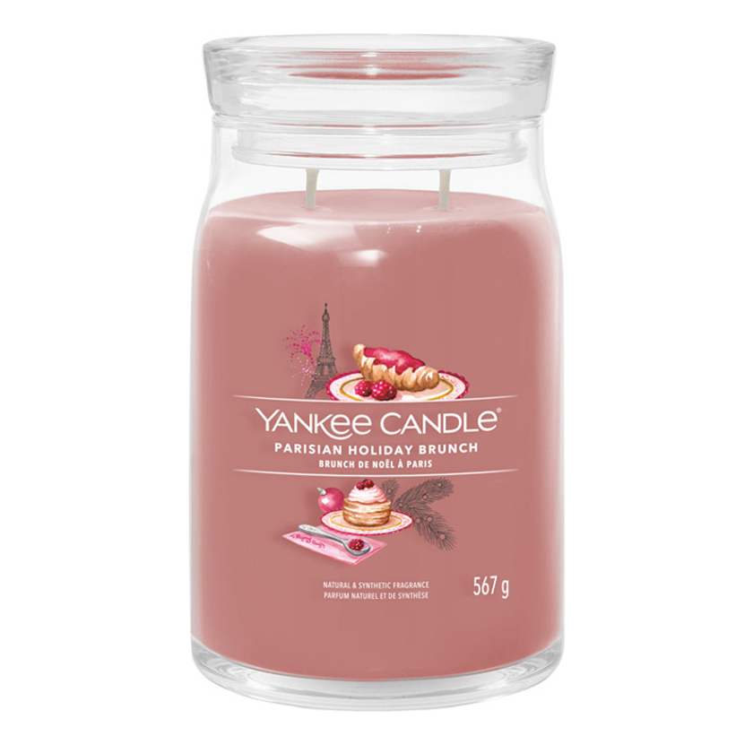 YANKEE CANDLE Signature 2 knôty Parisian Holiday Brunch sklo 567 g