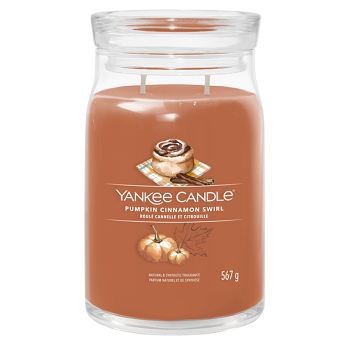 YANKEE CANDLE Signature 2 knôty Pumpkin Cinnamon Swirl sklo 567 g (Vonné sviečky) - Aromatické