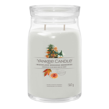 YANKEE CANDLE Signature 2 knôty Woodland Weekend Memories sklo 567 g (Vonné sviečky) - Aromatické