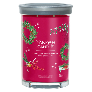 YANKEE CANDLE Signature Tumbler veľký Sparkling Winterberry 567 g (Vonné sviečky) - Aromatické