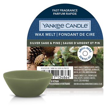 YANKEE CANDLE Vonný vosk Silver Sage & Pine 22 g (Vonné vosky) - Aromatické