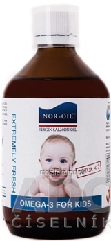 NOR-OIL Omega 3 Panenský lososový olej natural 300 ml