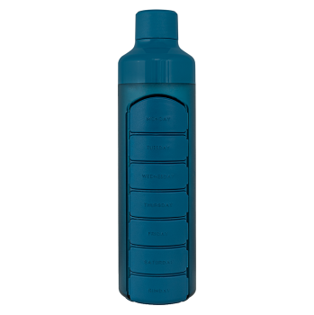 YOS Fľaša s integrovaným dávkovačom týždenná modrá