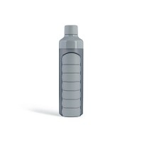 YOS Fľaša s integrovaným dávkovačom týždenná sivá
